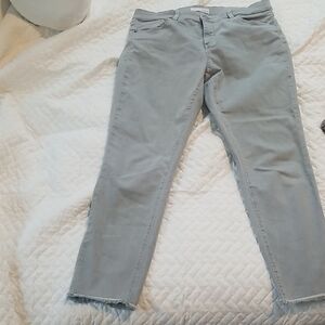 LOFT Light Gray Ankle Jeans
